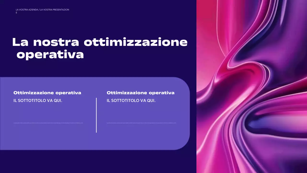 presentazione aziendale moderna viola