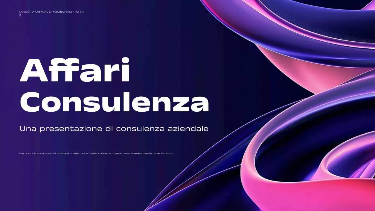 presentazione aziendale moderna viola