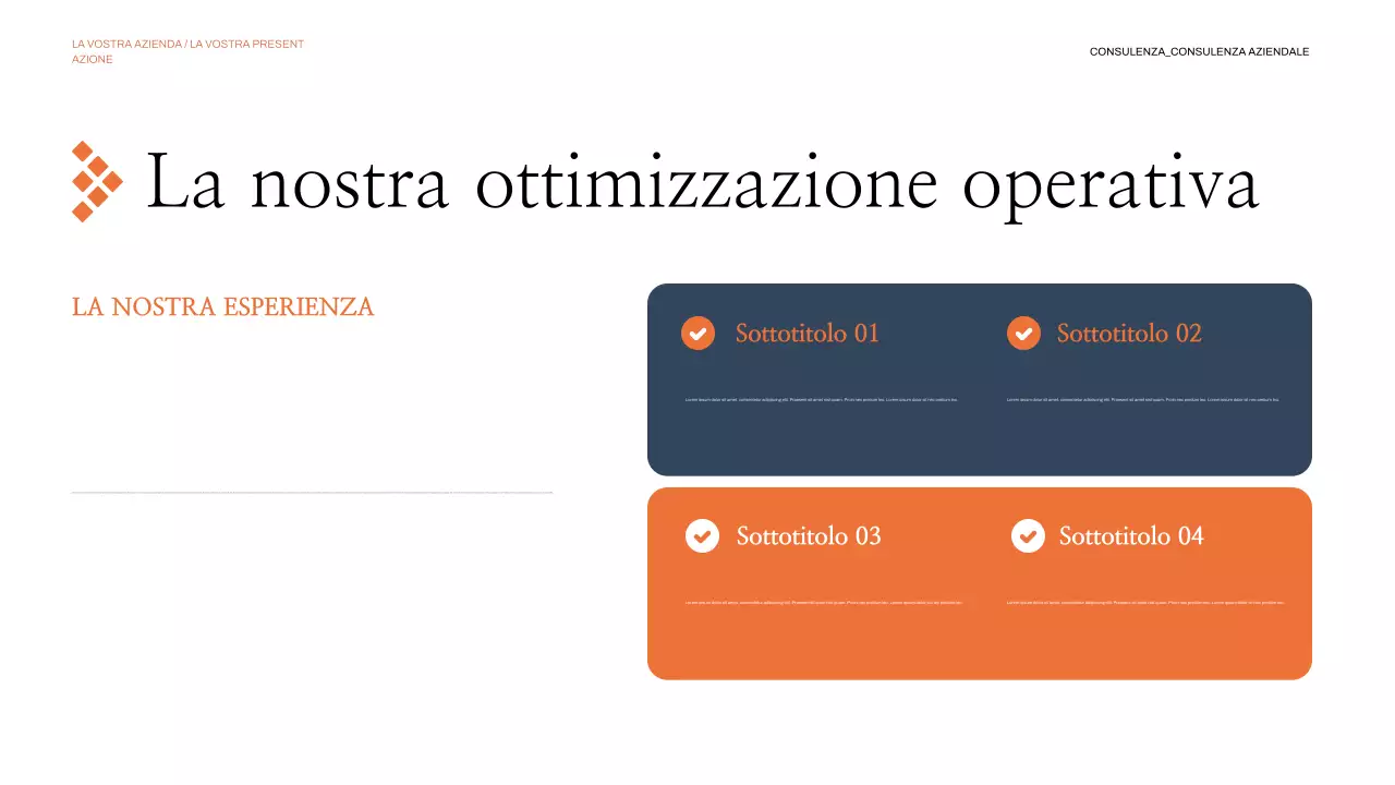 presentazione aziendale moderna arancione