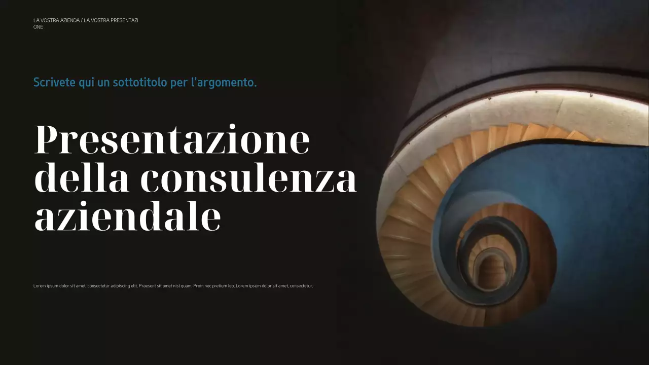 presentazione aziendale moderna nera