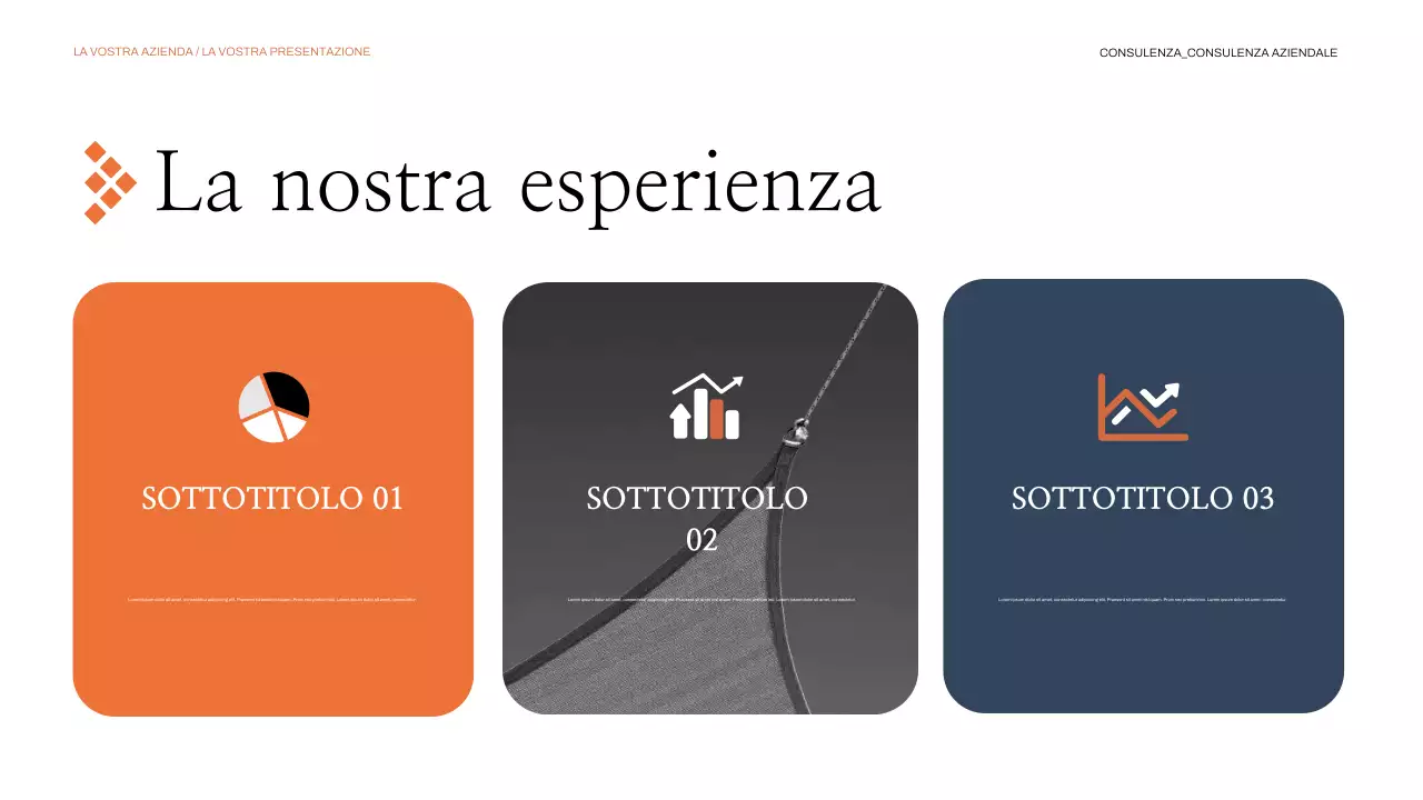 presentazione aziendale moderna arancione