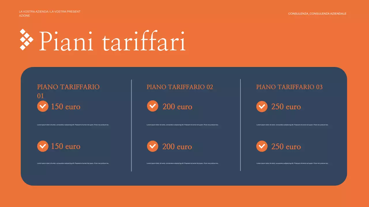 presentazione aziendale moderna arancione
