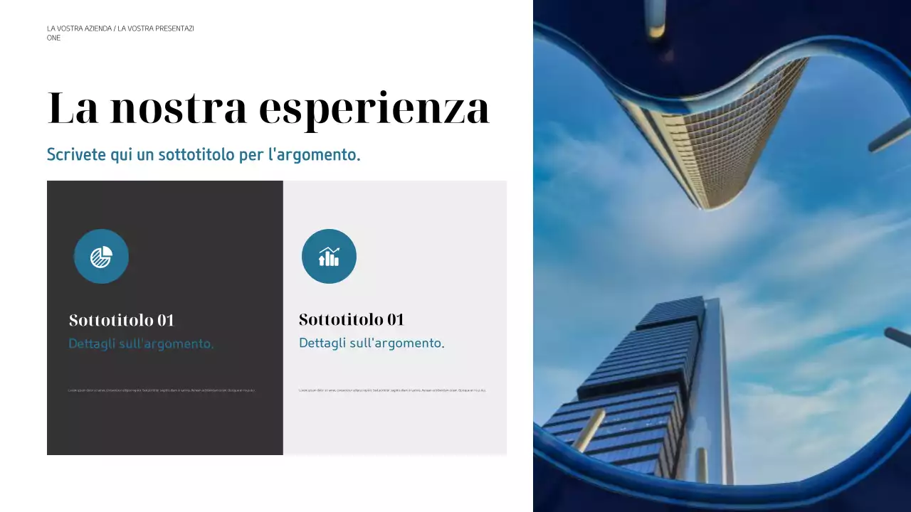 presentazione aziendale moderna nera