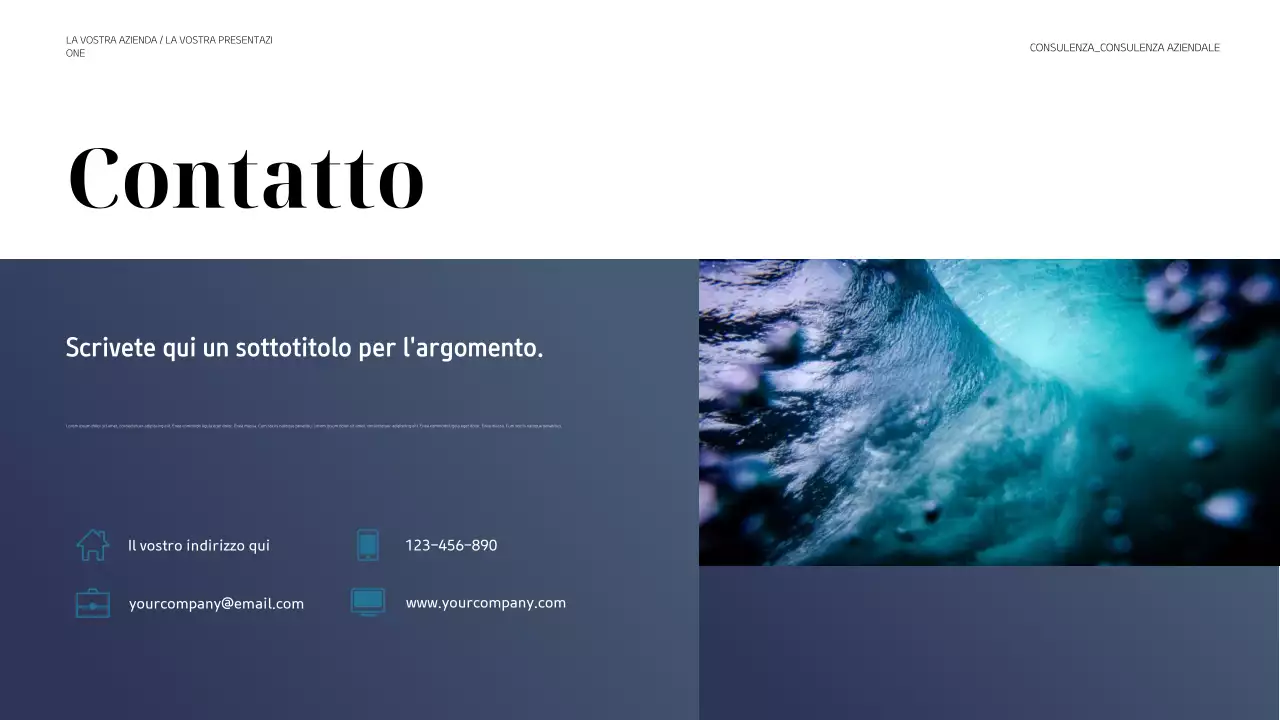 presentazione aziendale moderna nera