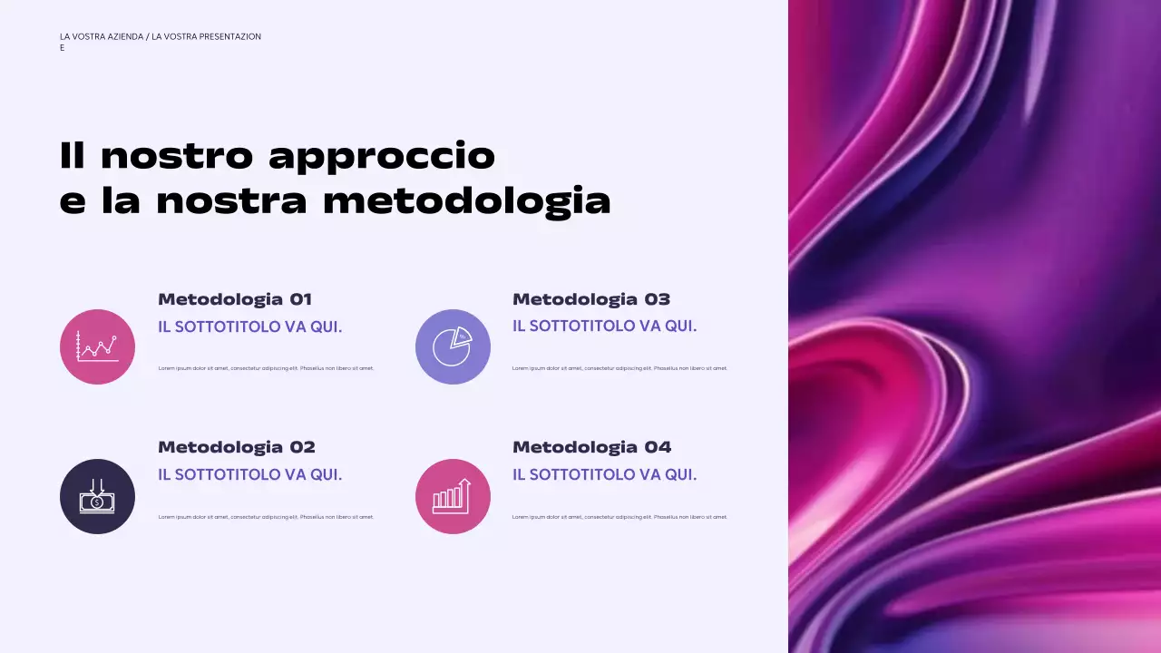 presentazione aziendale moderna viola