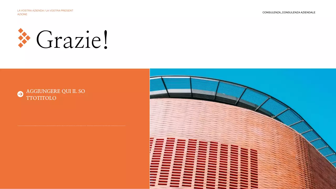 presentazione aziendale moderna arancione