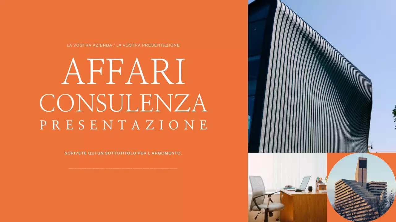 presentazione aziendale moderna arancione