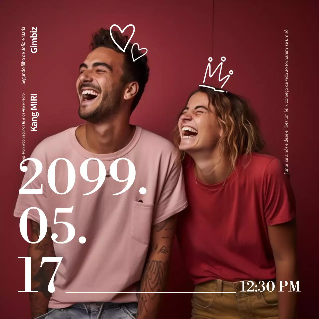 Moldura de foto comemorativa fofa de bebê vermelho