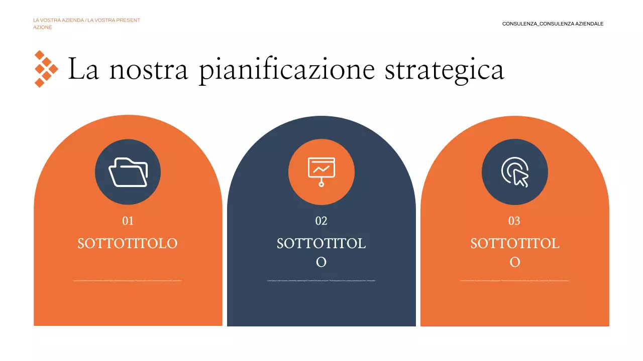presentazione aziendale moderna arancione