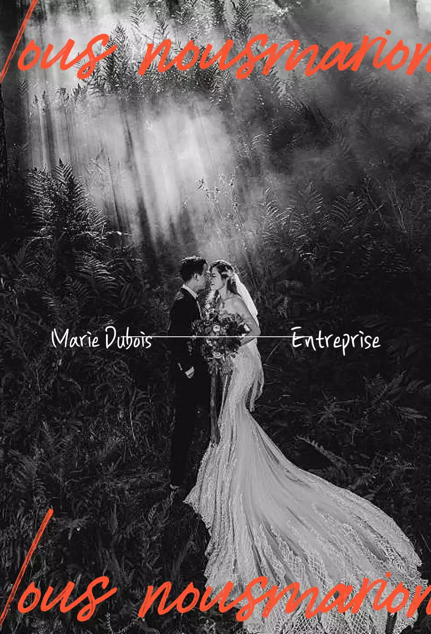 Invitation de mariage classique en noir et blanc