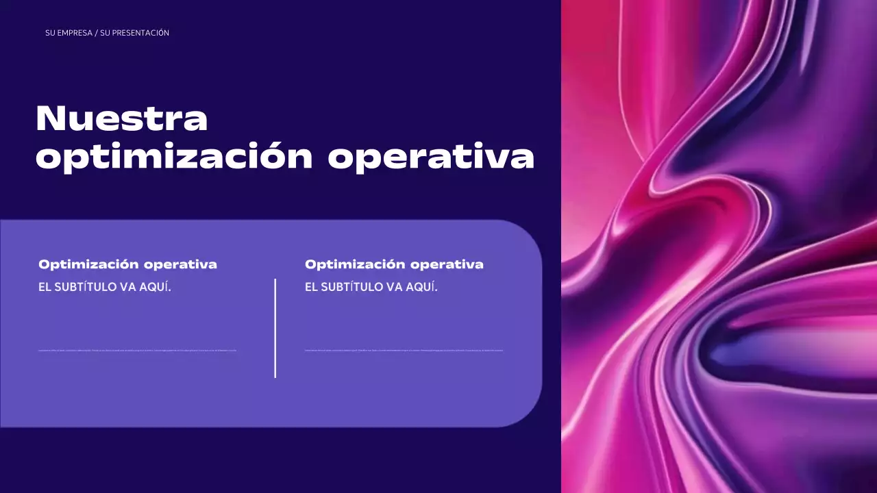 Presentación empresarial moderna de color morado