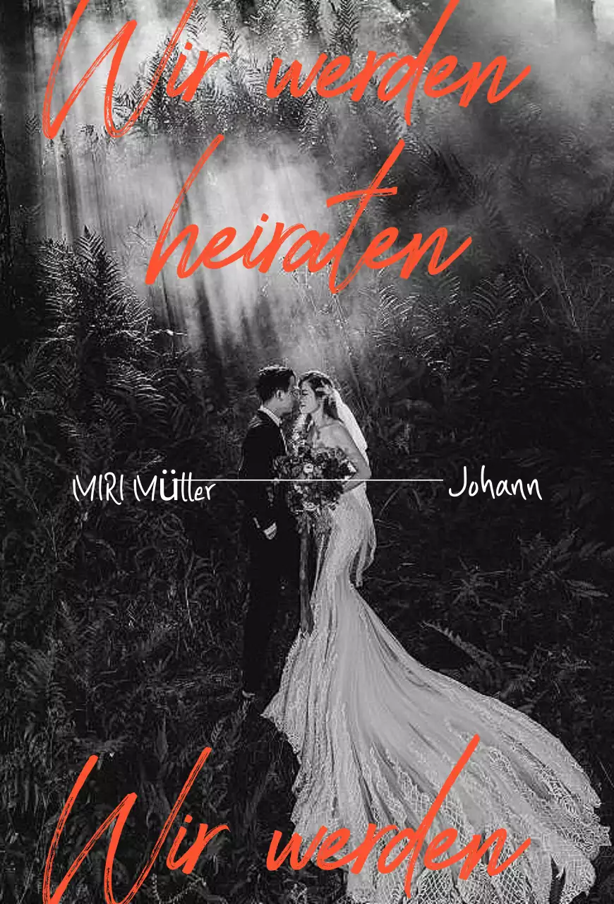 Klassische Hochzeitseinladung in Schwarz und Weiß