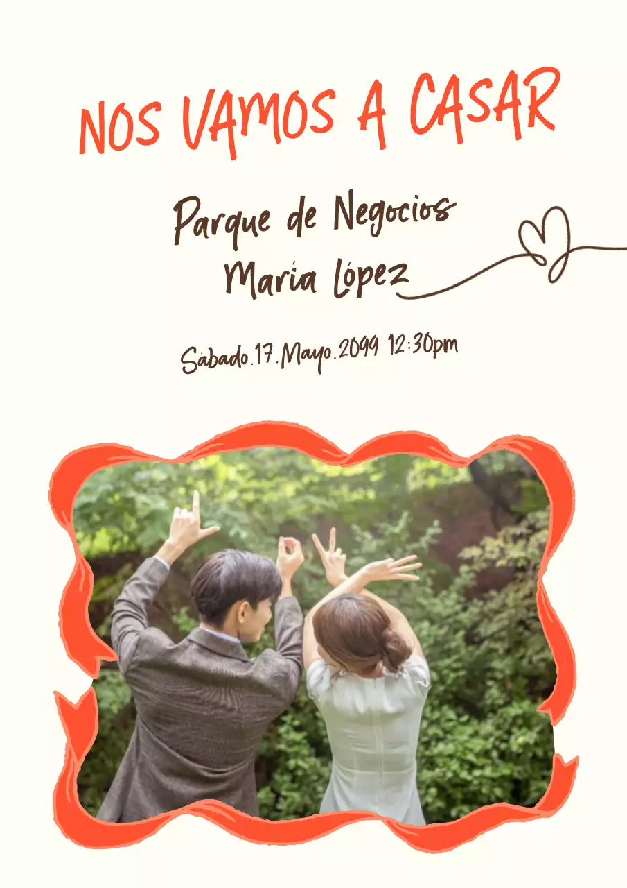 Invitación de boda para bebé en color beige