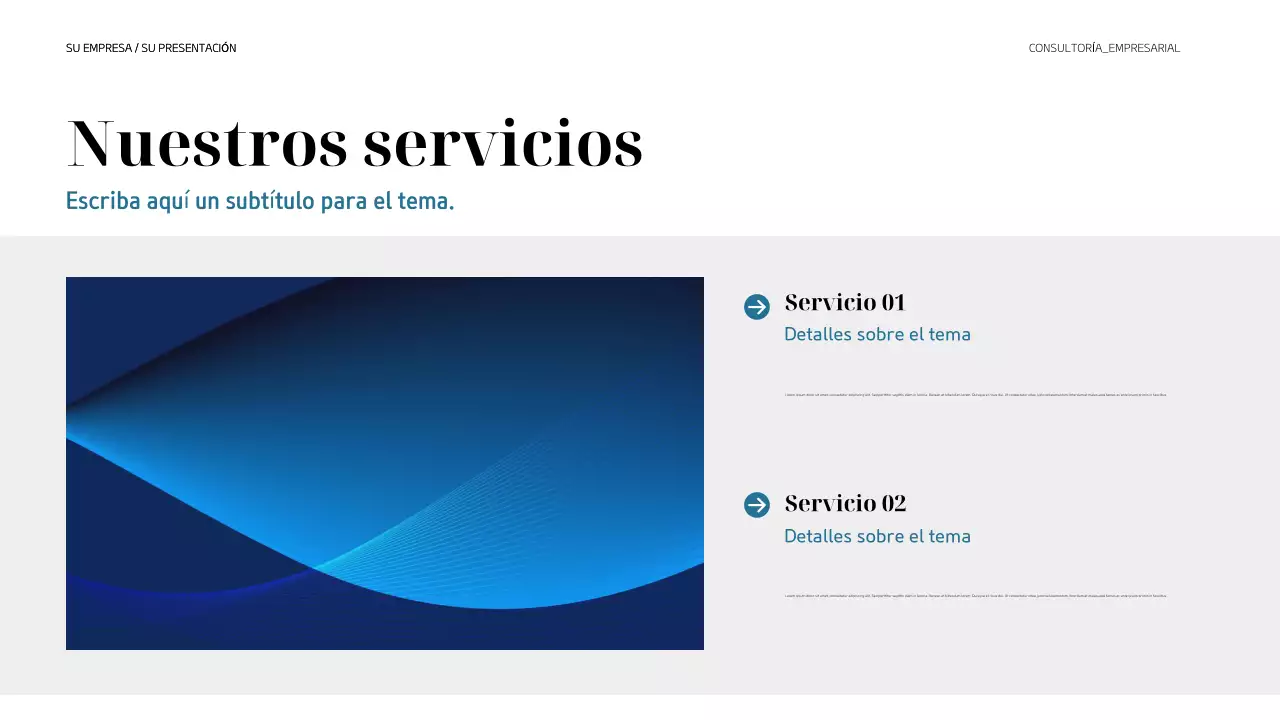 presentación empresarial moderna en negro