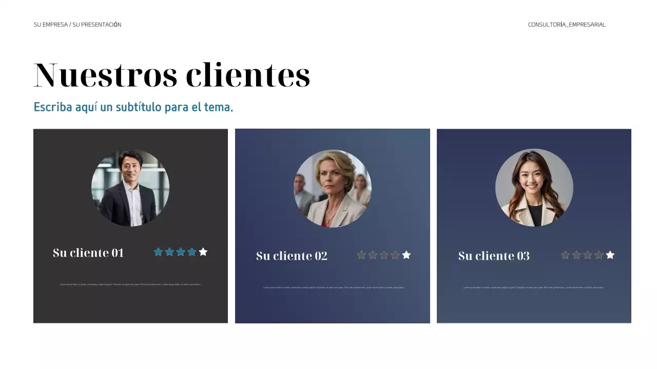 presentación empresarial moderna en negro