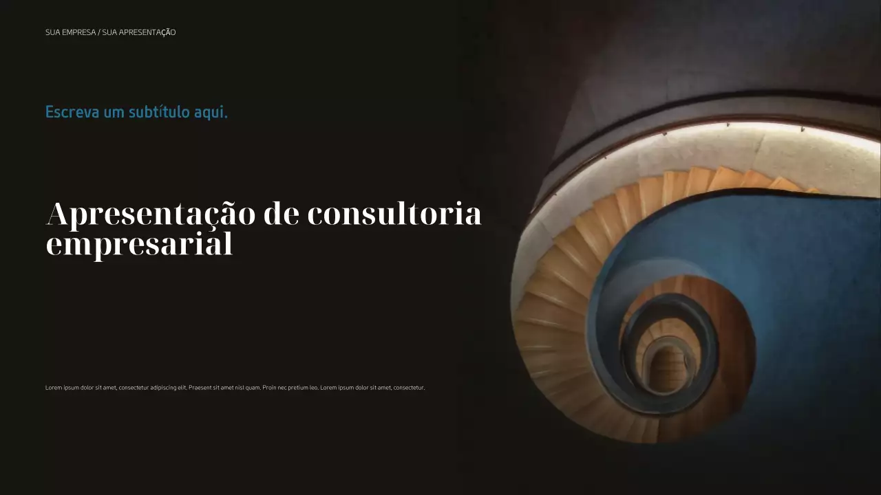 apresentação empresarial moderna preta