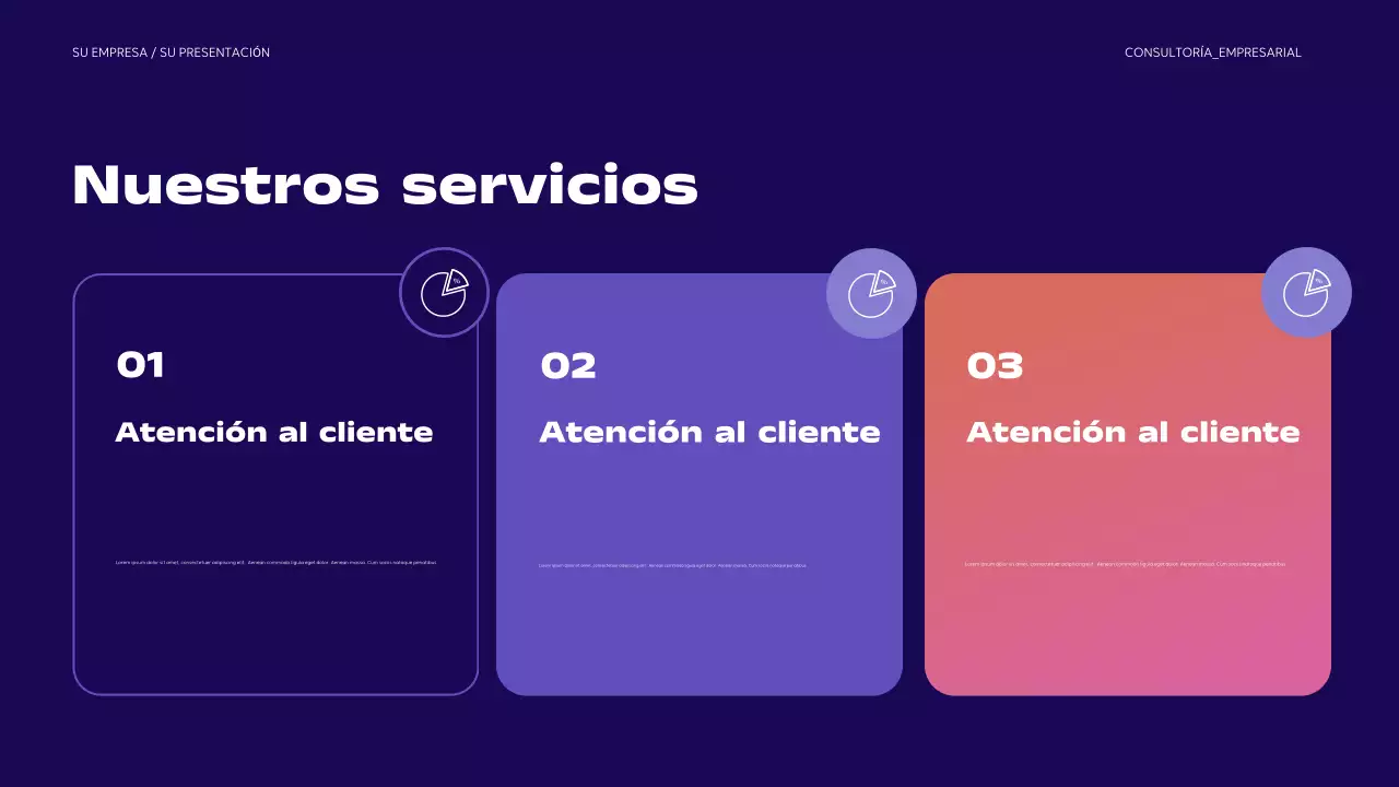 Presentación empresarial moderna de color morado