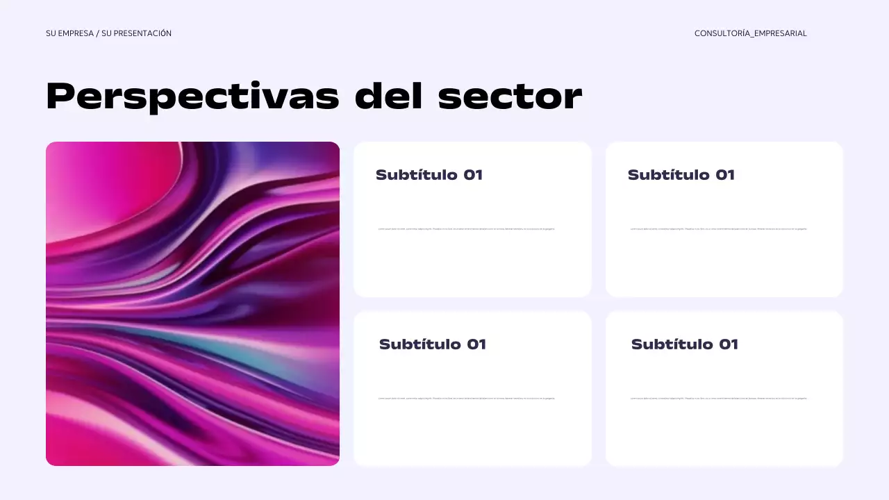 Presentación empresarial moderna de color morado