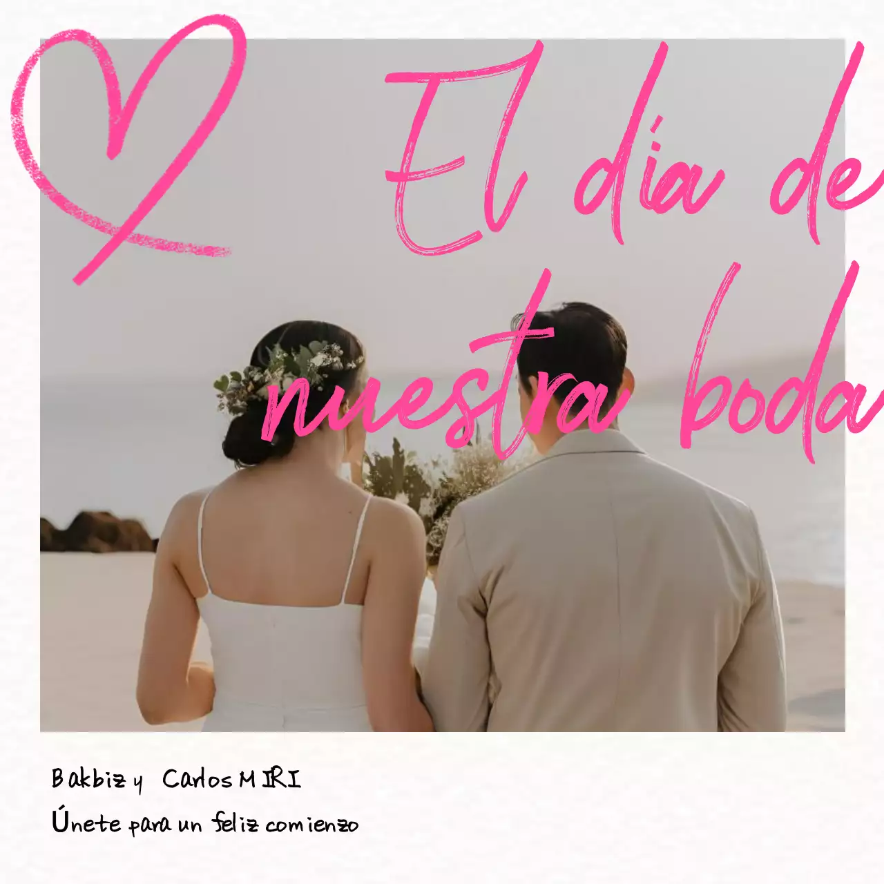 invitación de boda elegante rosa