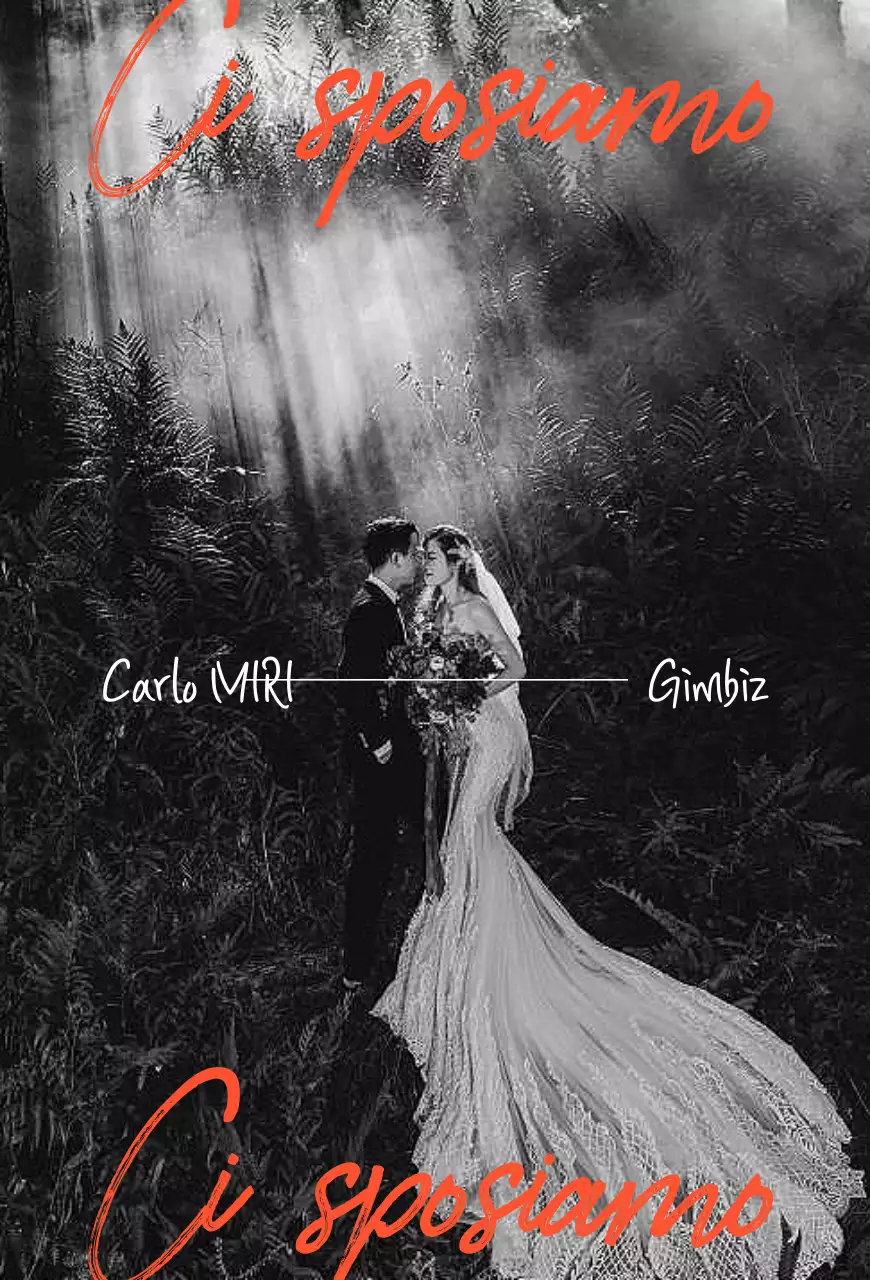 Invito di nozze classico in bianco e nero