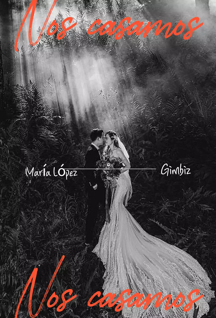 Invitación de boda clásica en blanco y negro