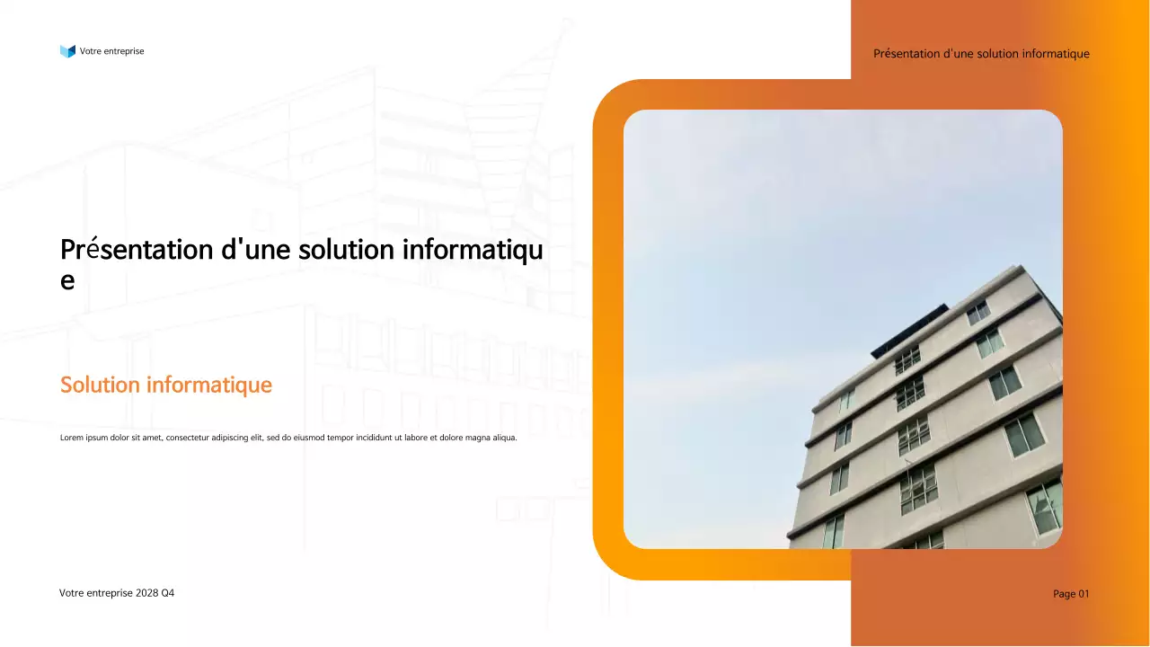 Présentation de la solution informatique moderne d'Orange