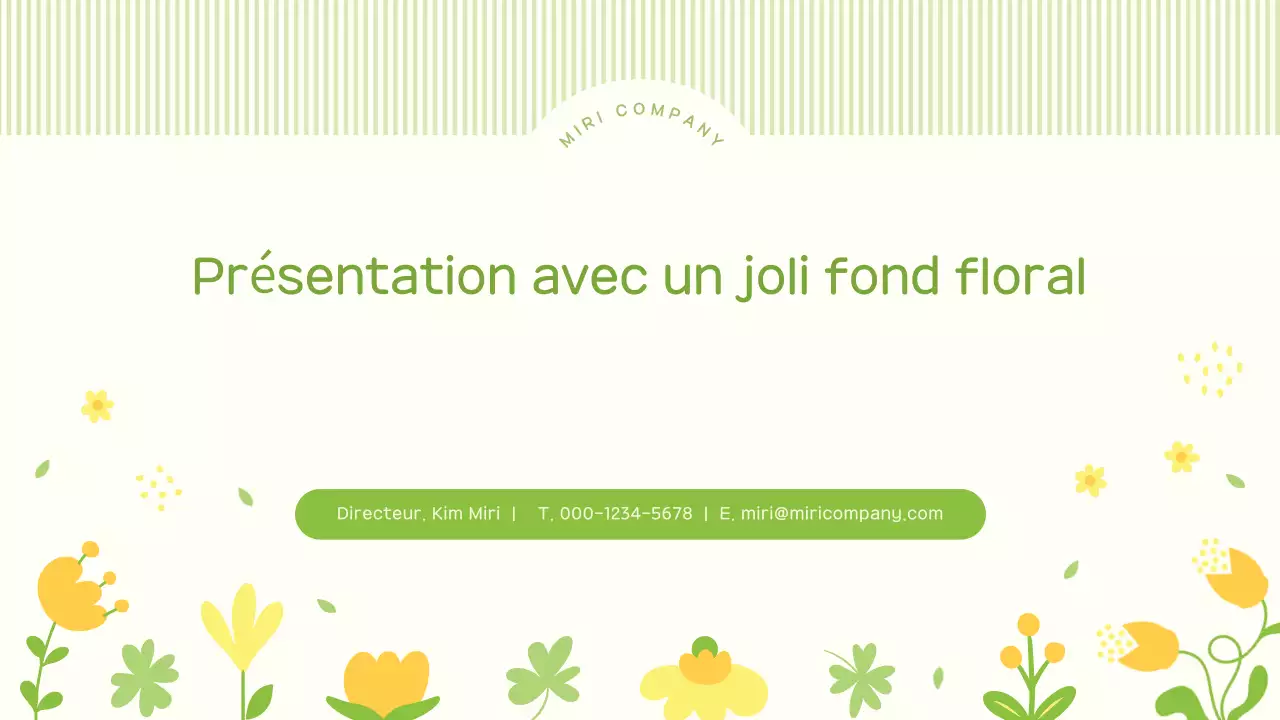 Un joli fond d'écran de fleurs printanières aux tons citron vert et jaune