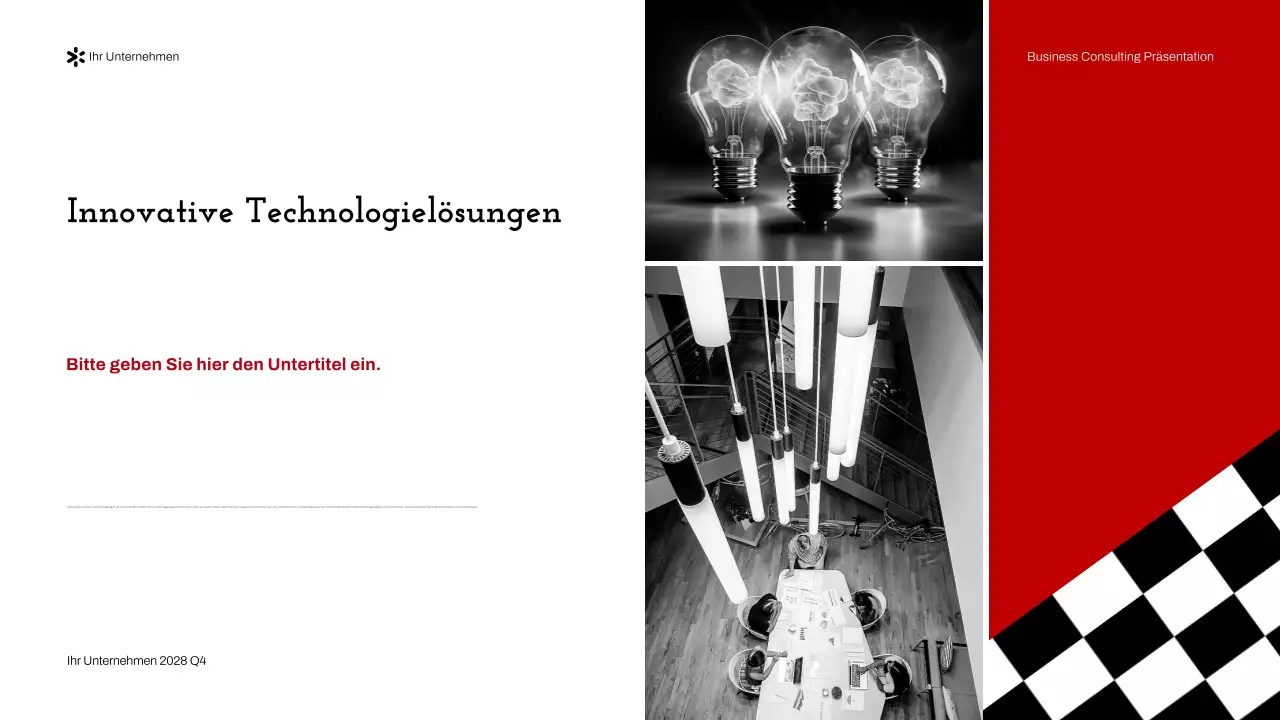 Rote moderne Unternehmensberatung Präsentation