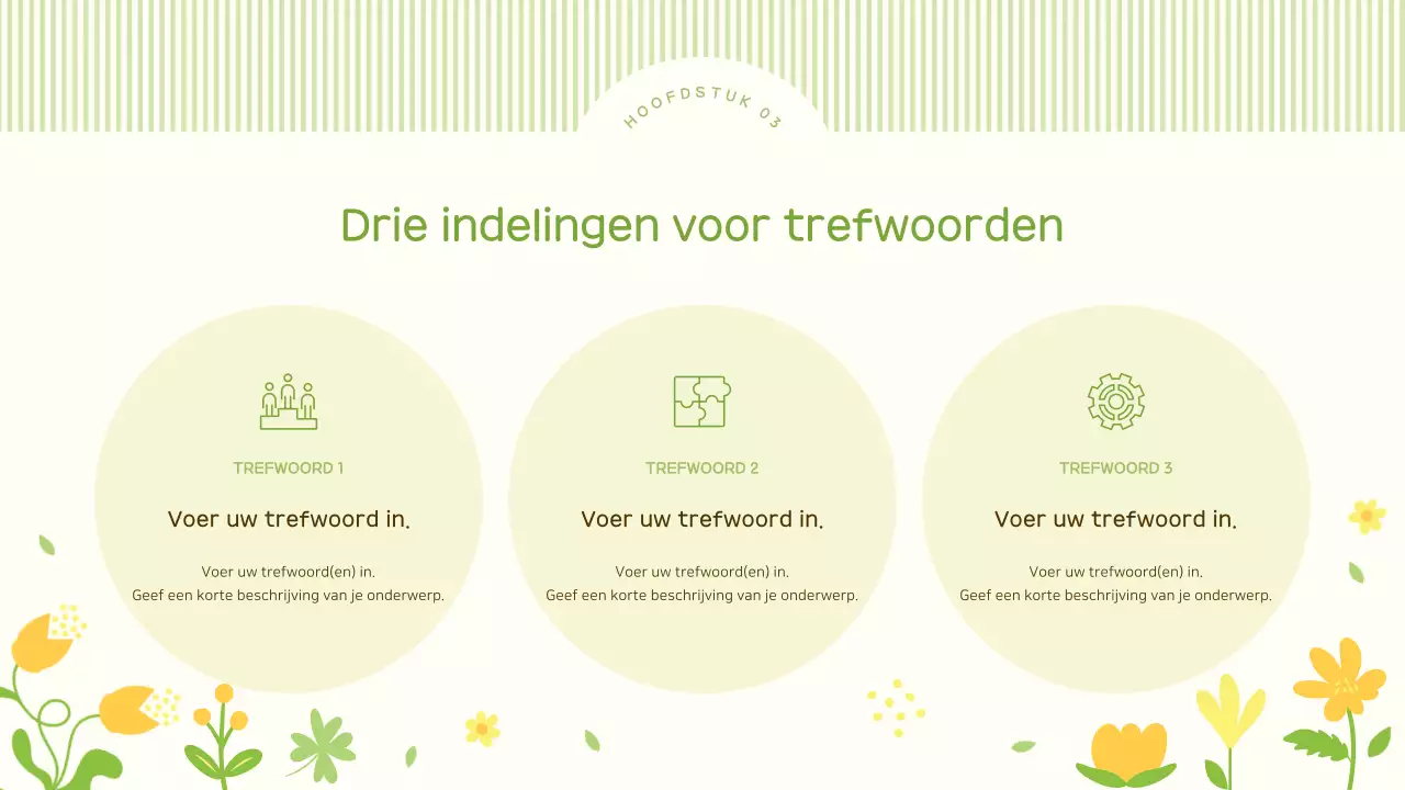 Een schattig lentebloemenachtergrondplan in limoen en geel