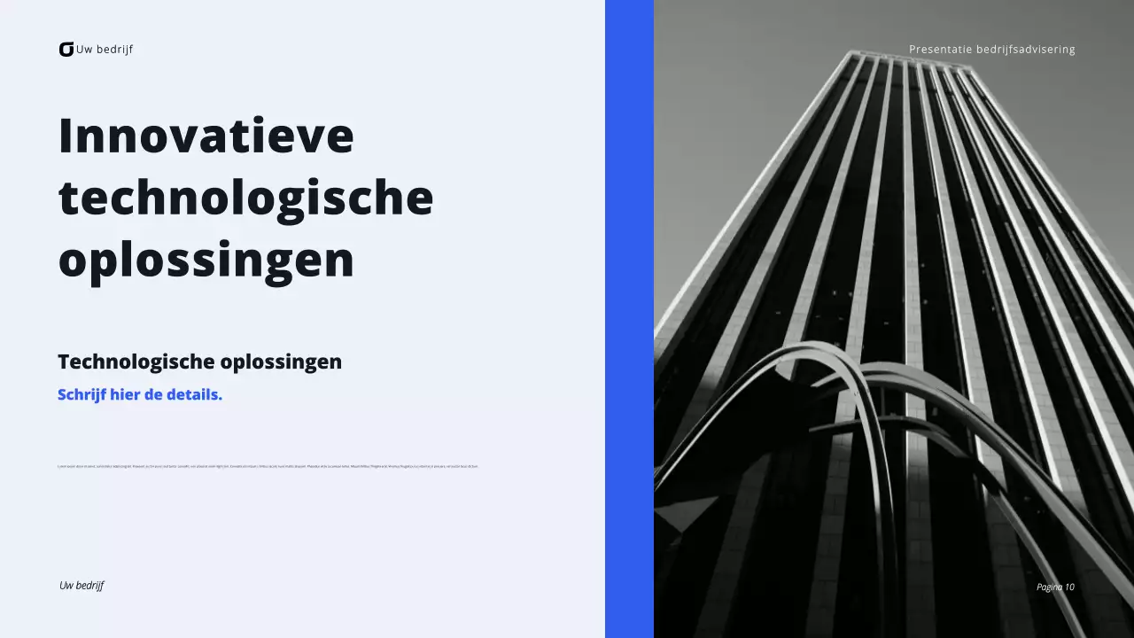 Presentatie van Black and Blue Modern Business Consulting