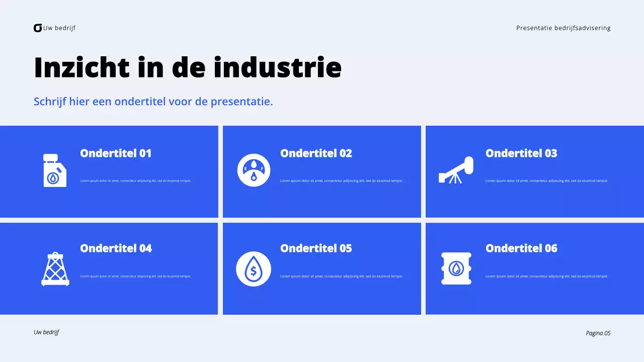 Presentatie van Black and Blue Modern Business Consulting