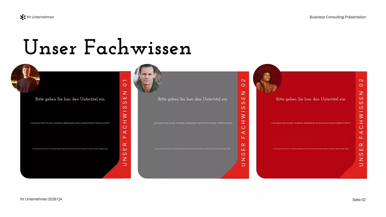 Rote moderne Unternehmensberatung Präsentation