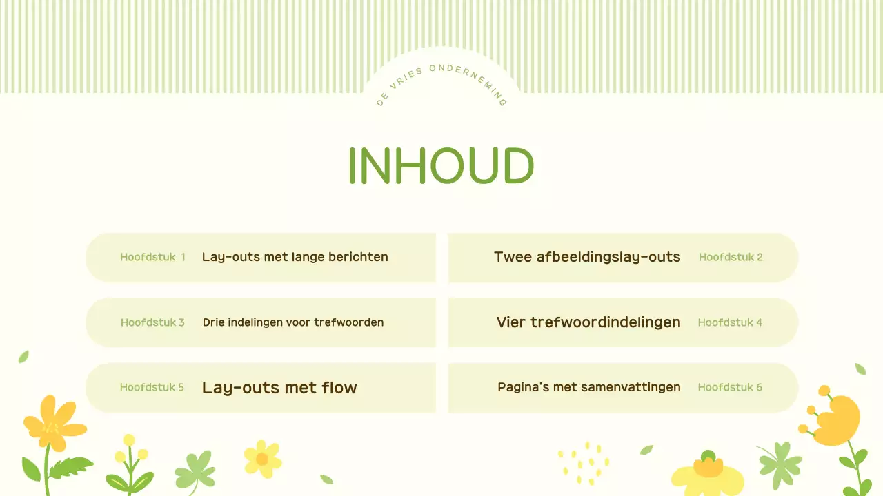 Een schattig lentebloemenachtergrondplan in limoen en geel