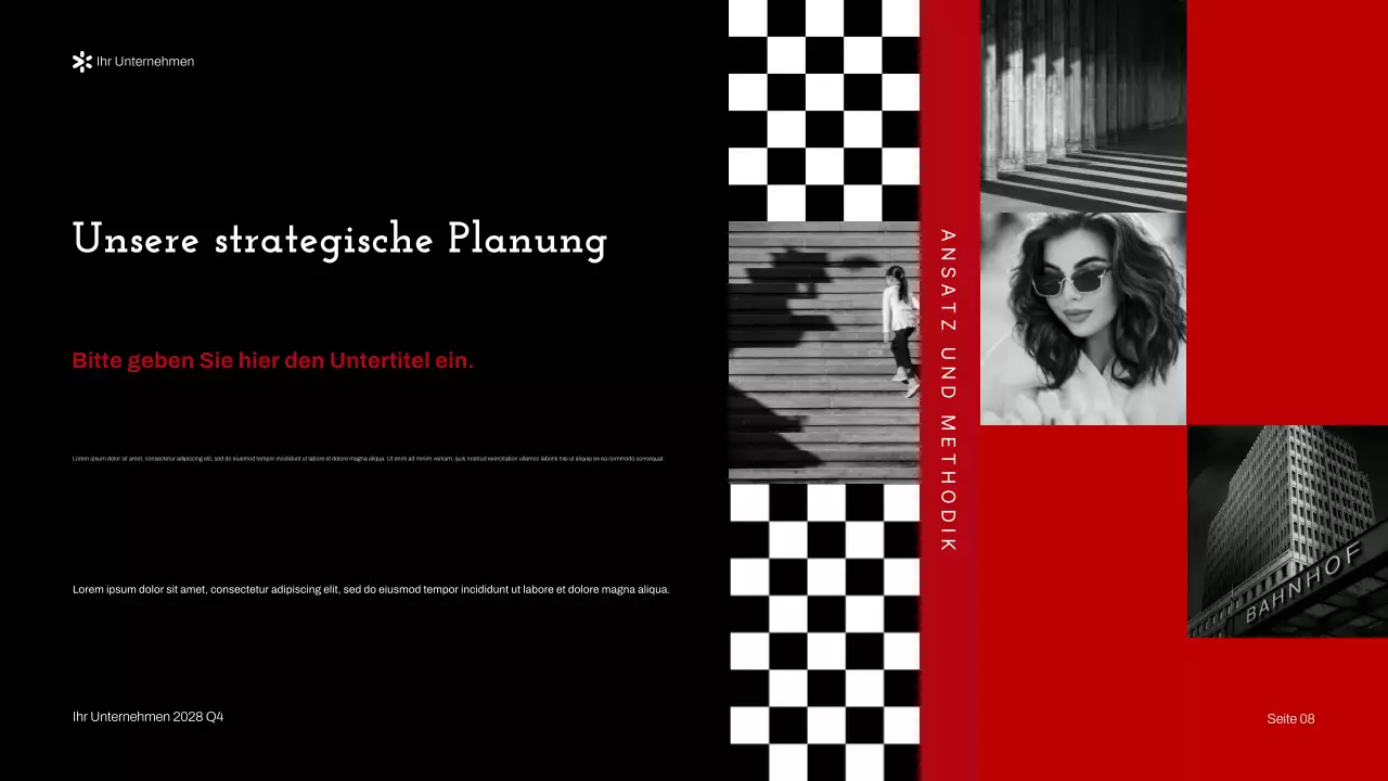 Rote moderne Unternehmensberatung Präsentation