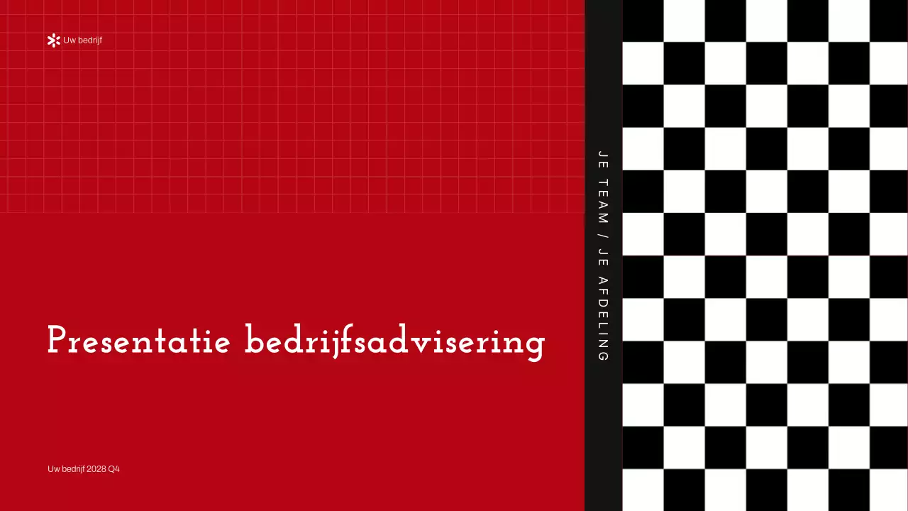 Rode moderne zakelijke adviespresentatie