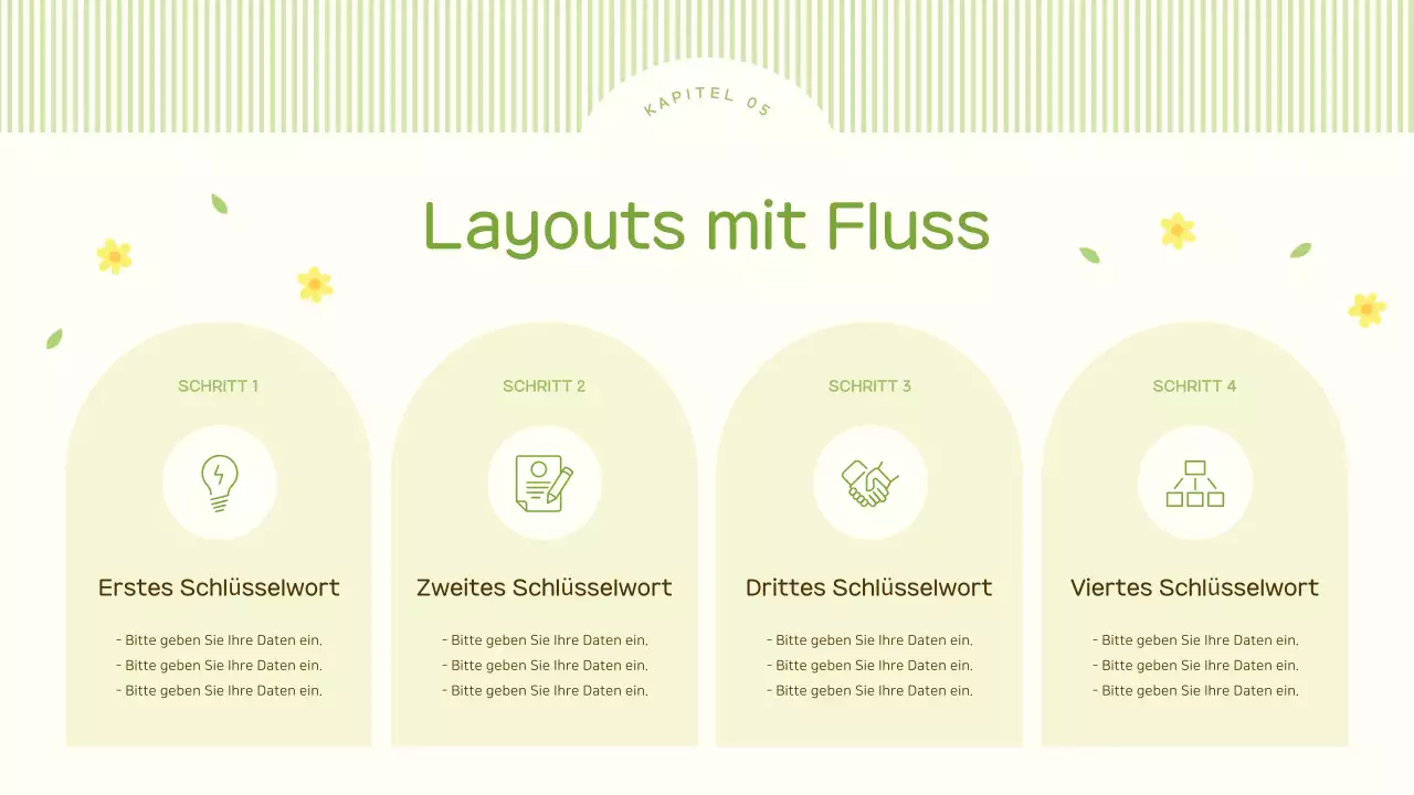 Ein süßer Frühlingsblumen-Hintergrundplan in Limettengrün und Gelb