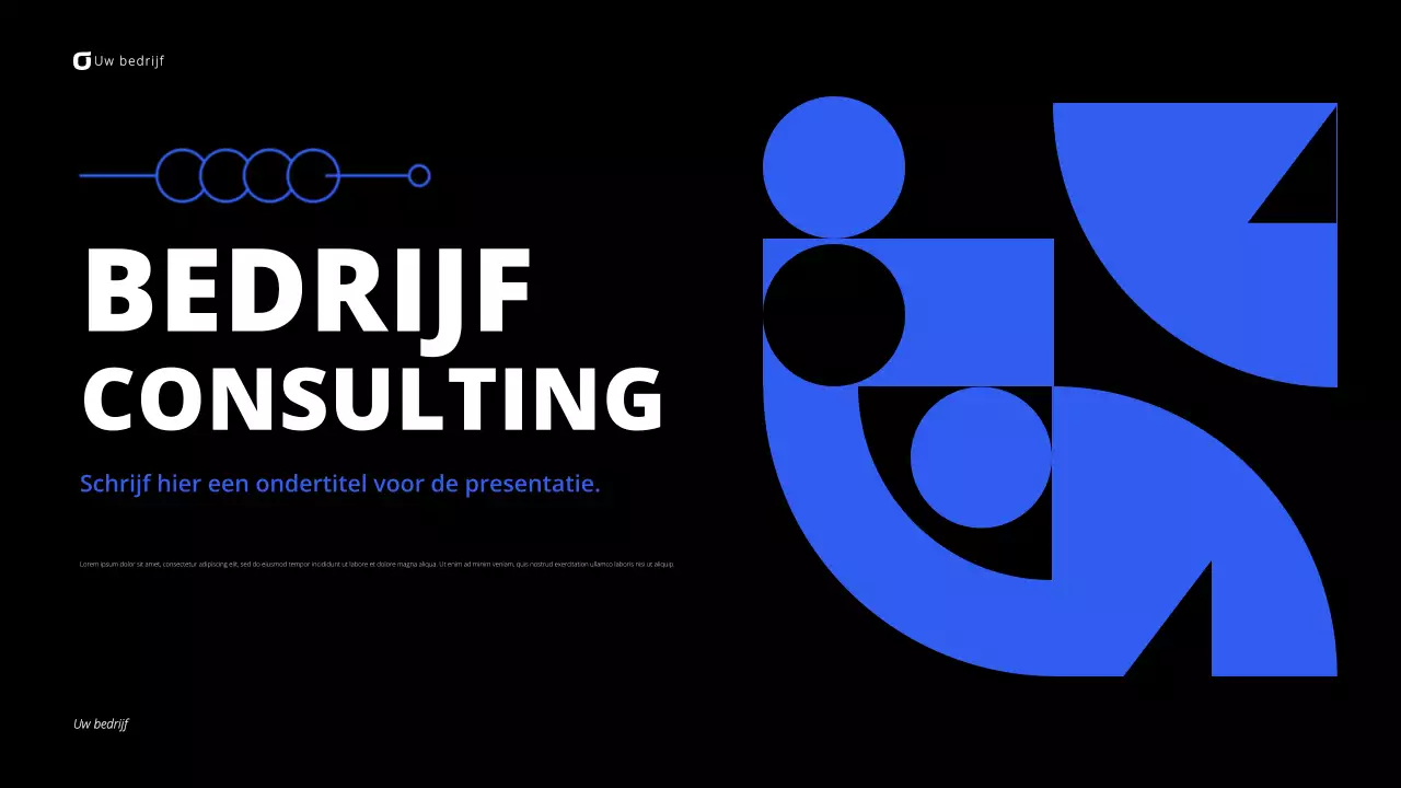 Presentatie van Black and Blue Modern Business Consulting