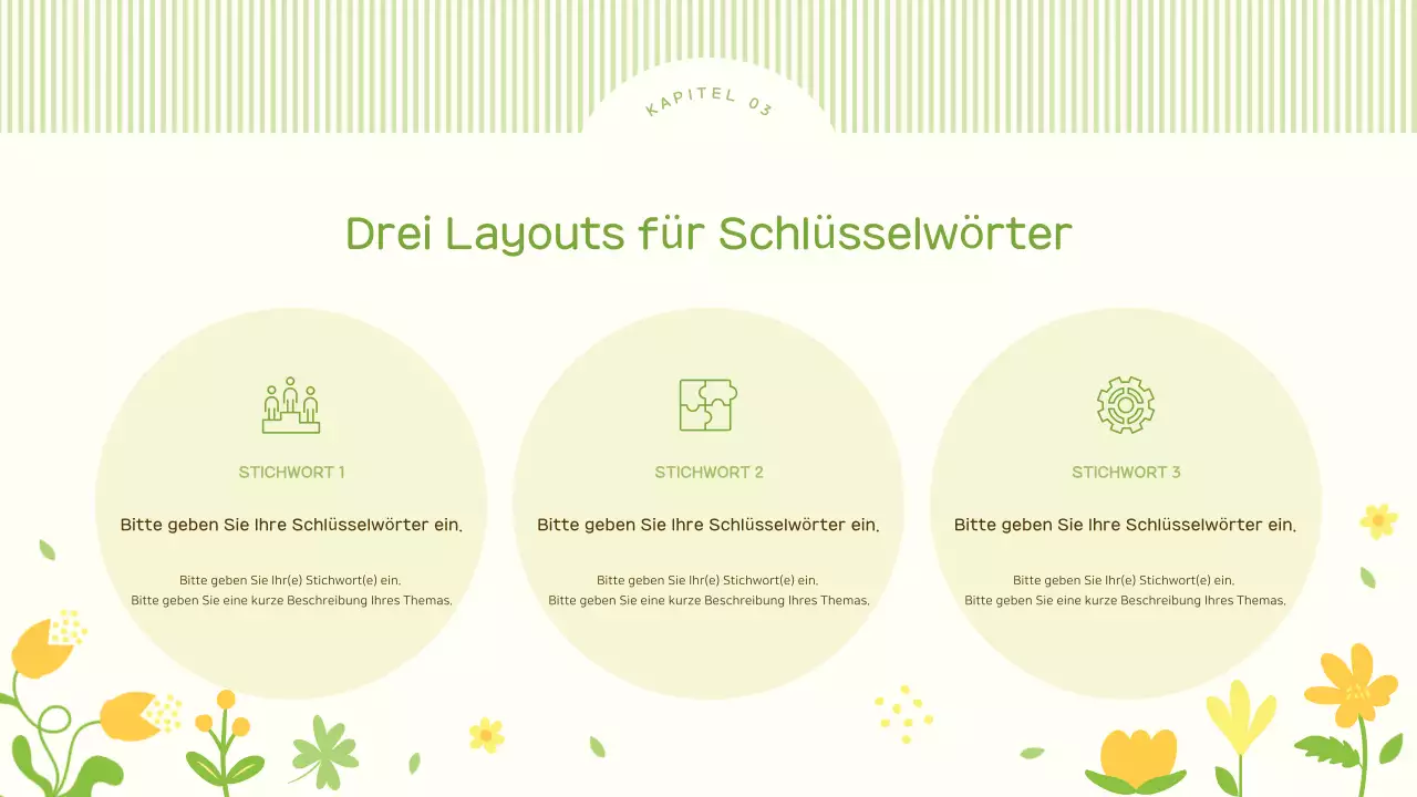 Ein süßer Frühlingsblumen-Hintergrundplan in Limettengrün und Gelb