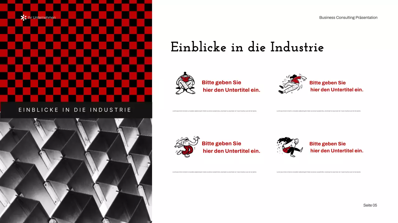 Rote moderne Unternehmensberatung Präsentation