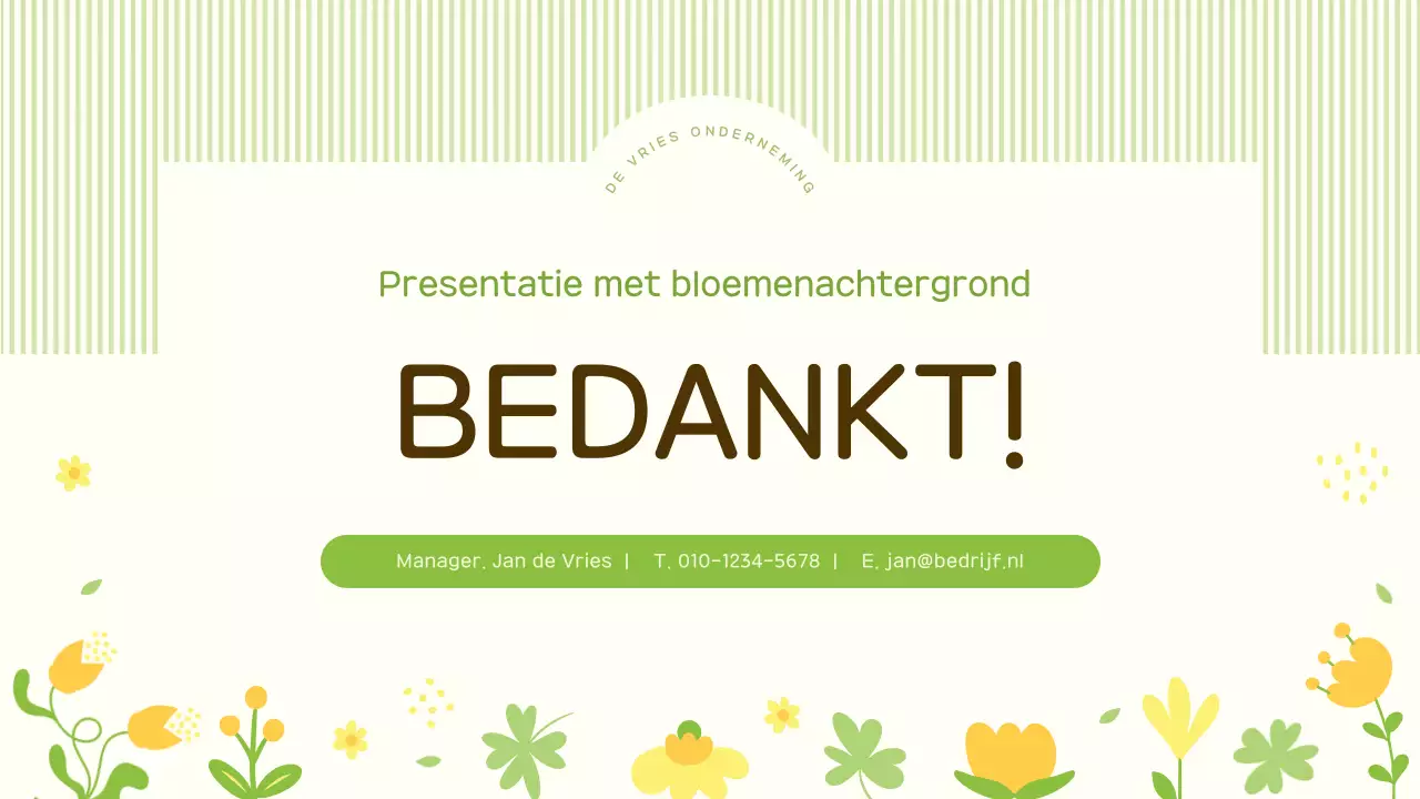 Een schattig lentebloemenachtergrondplan in limoen en geel