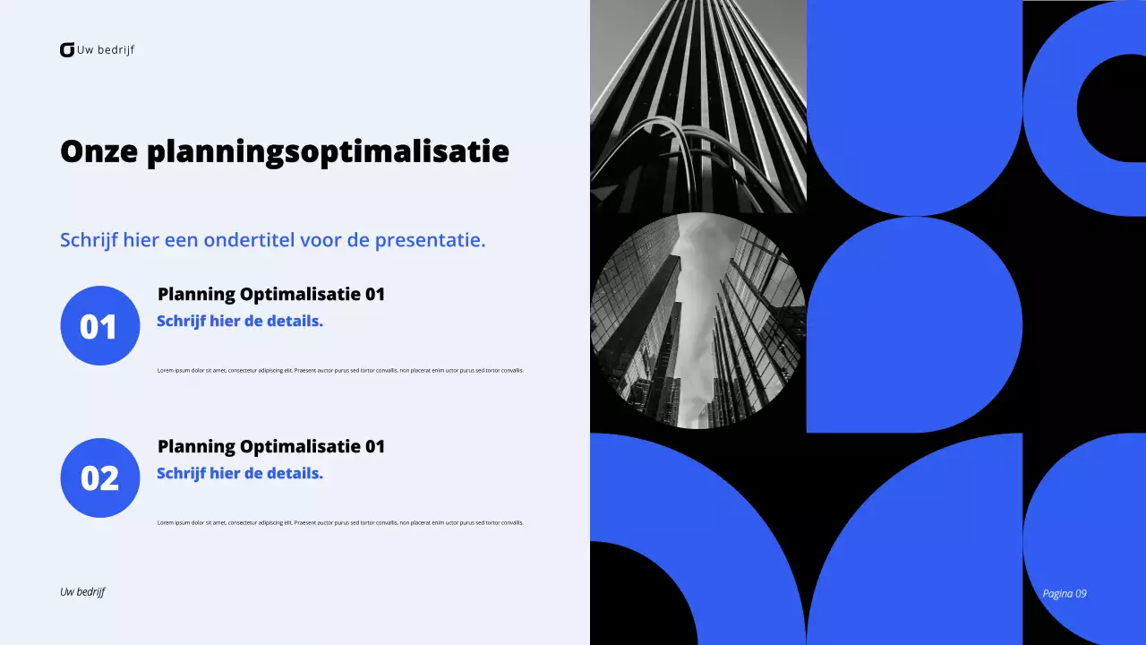 Presentatie van Black and Blue Modern Business Consulting