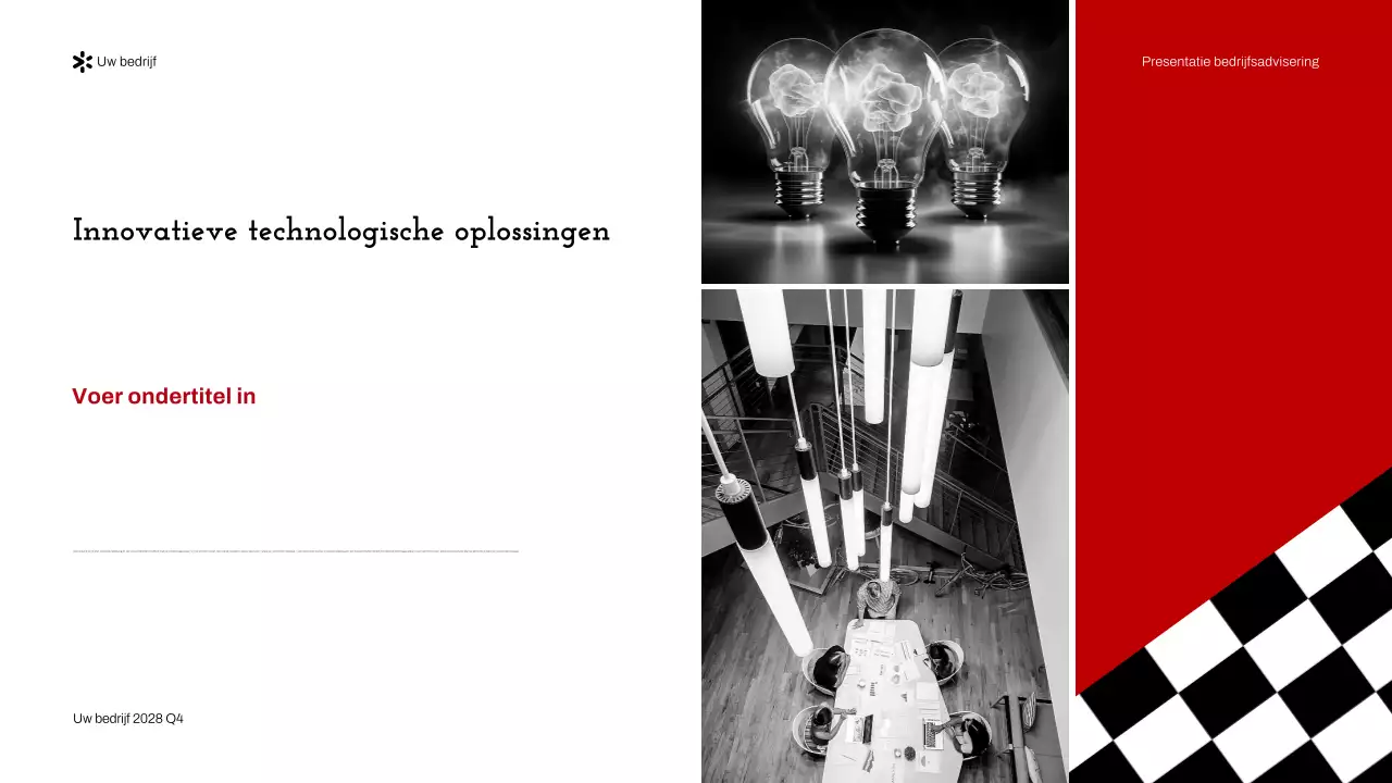 Rode moderne zakelijke adviespresentatie