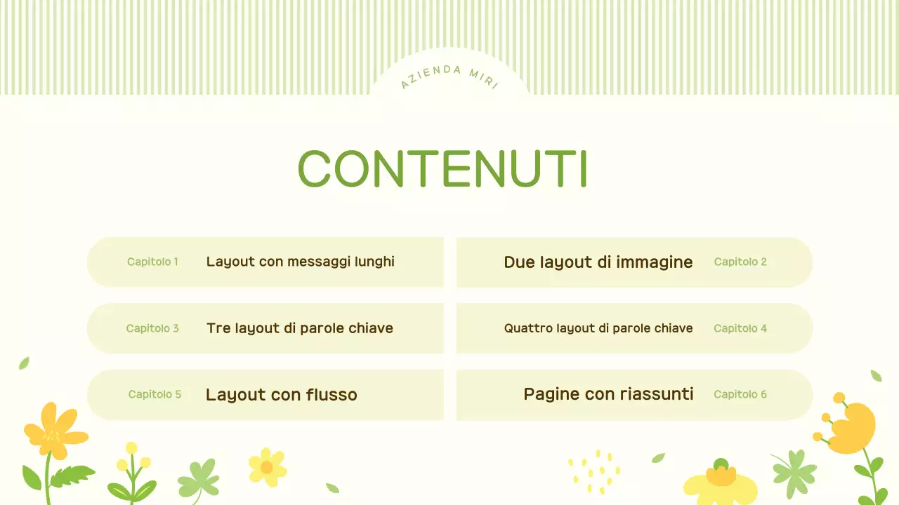 Un grazioso sfondo di fiori primaverili in lime e giallo