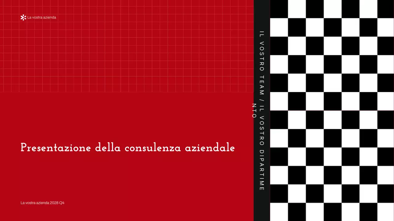 Presentazione di consulenza aziendale moderna rossa