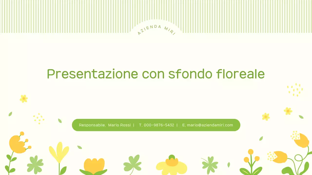 Un grazioso sfondo di fiori primaverili in lime e giallo