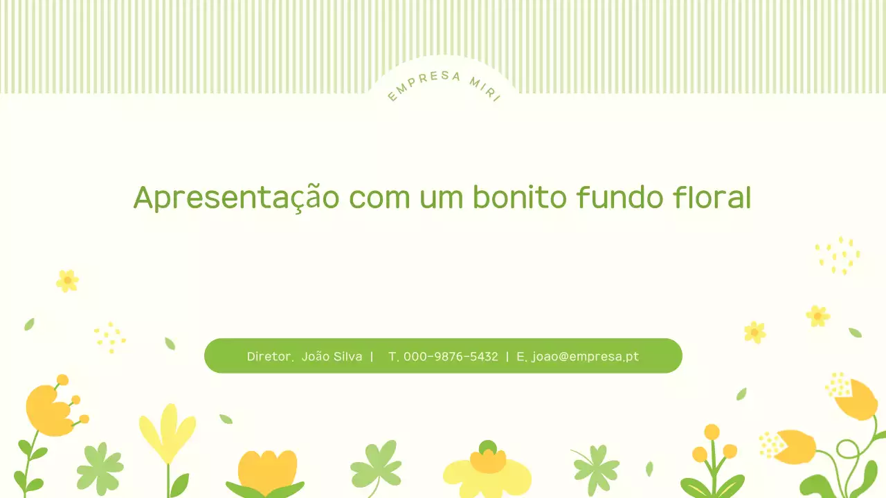 Um lindo plano de fundo com flores de primavera em verde-limão e amarelo