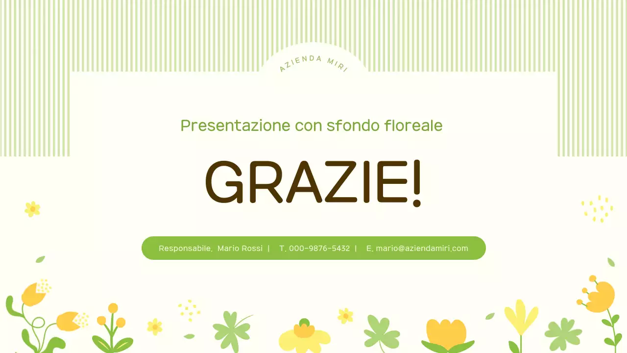 Un grazioso sfondo di fiori primaverili in lime e giallo