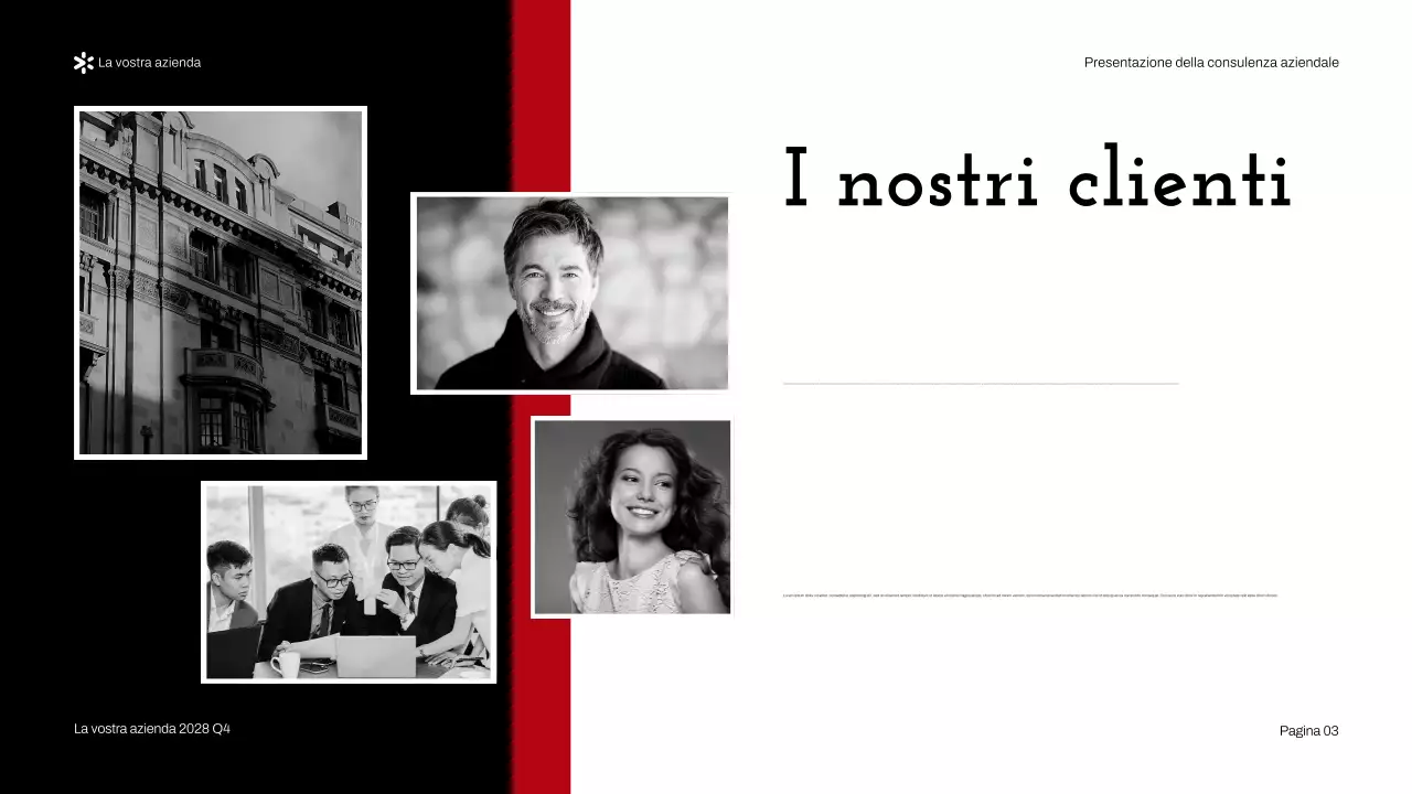 Presentazione di consulenza aziendale moderna rossa