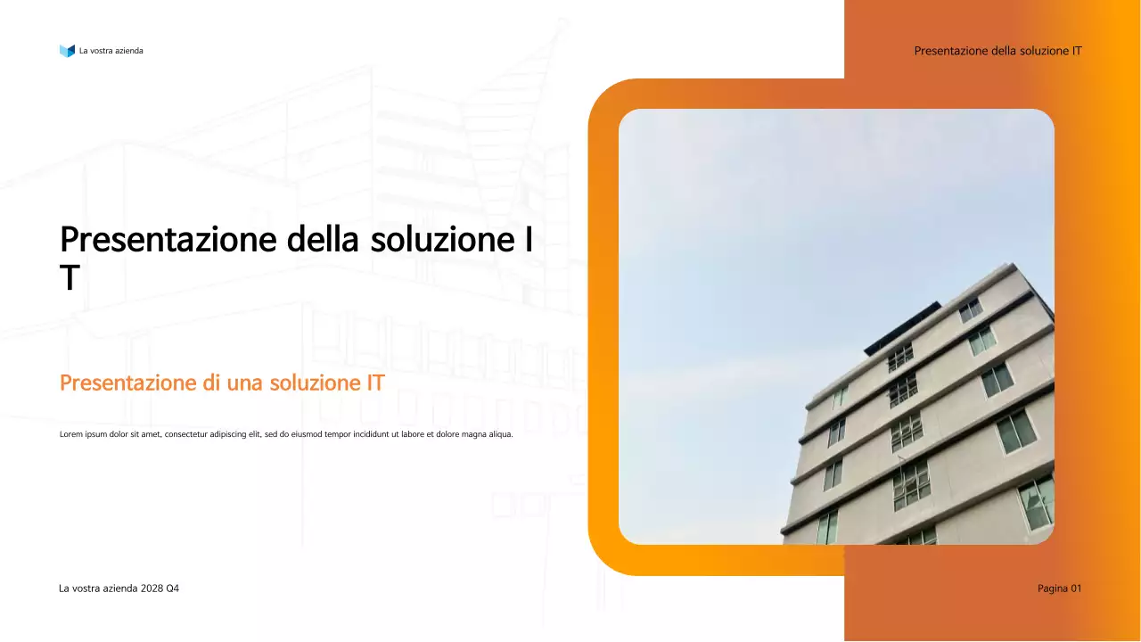 Presentazione della soluzione IT moderna Orange