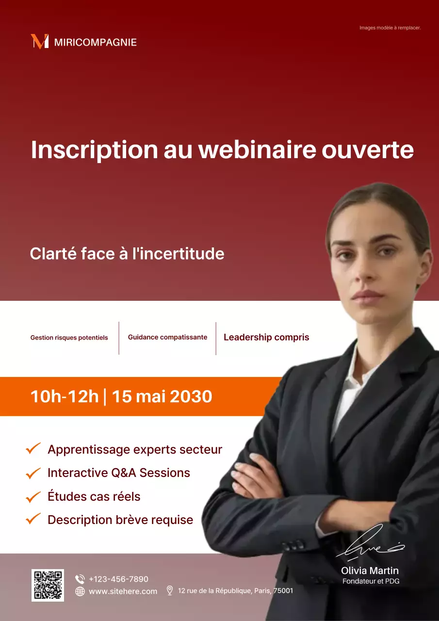 Affiche d'inscription au programme Blue Professional Leadership